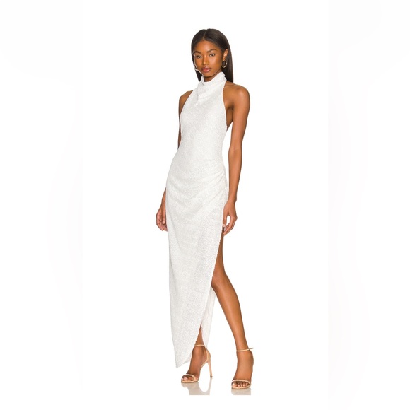 Amanda Uprichard Dresses & Skirts - x REVOLVE Samba Gown in White Sequin (WORN ONLY ONCE!!)